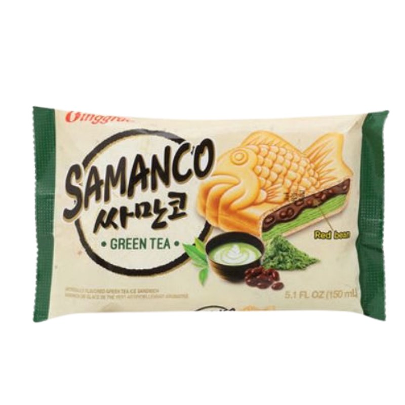 Helado Samanco Te verde con Poroto Rojo  - Producto Coreano
