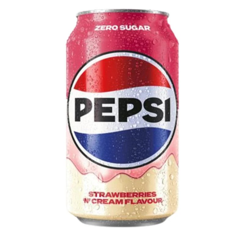 Bebida Frutilla & Crema Zero Azúcar Lata Pepsi 330mL