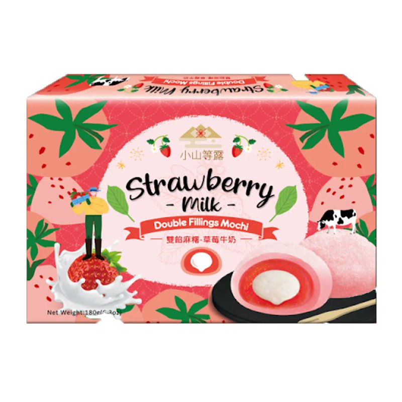 Mochi doble relleno sabor leche Frutilla  - Comprar en Chile | Akagami Tienda Coreana